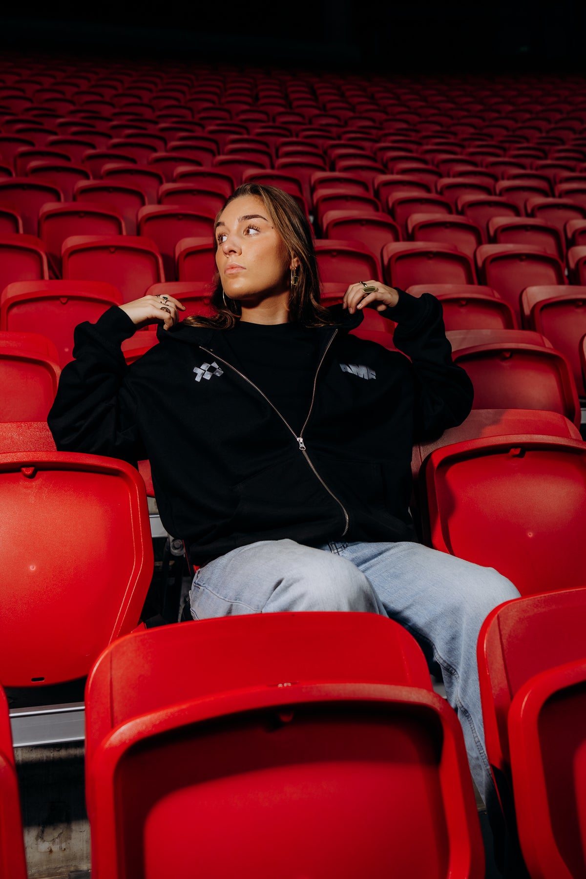 Amf Reklam AMF White Crosses Zip-Up 2025 – AMF Merch